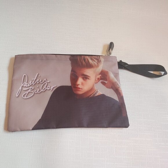 JUSTIN BIEBER Zip Pouch Double Sided - Picture 1 of 3